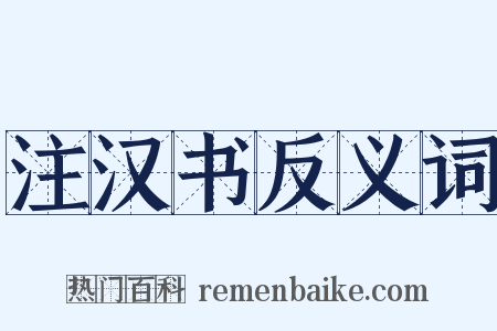 注汉书反义词是什么意思的图片